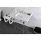 Kingston Brass 36 Carrara Marble Console Sink with Acrylic Legs, Marble WhitePolished Chrome LMS36MASQ1 - alternate 5